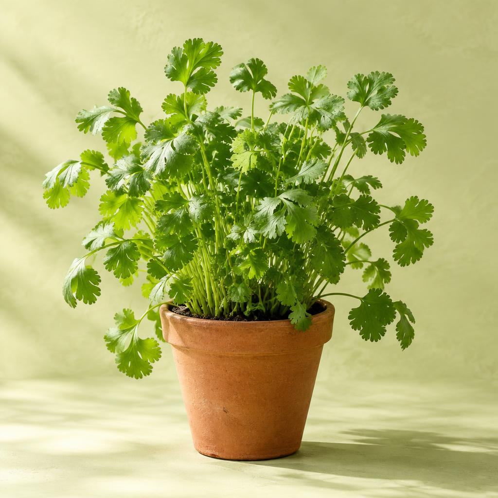 Living Coriander plant